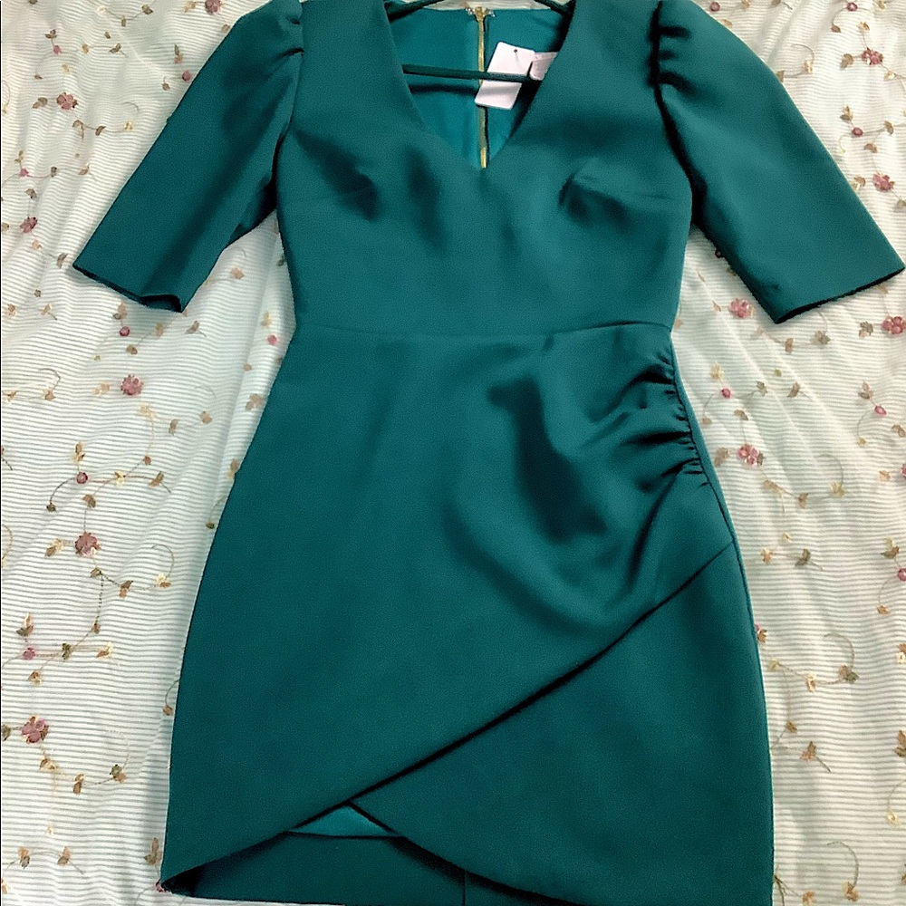 KARLIE Green Tulip Dress